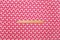 White-Pink Poly Dot Print Liverpool Double Knit Fabric By the Yard